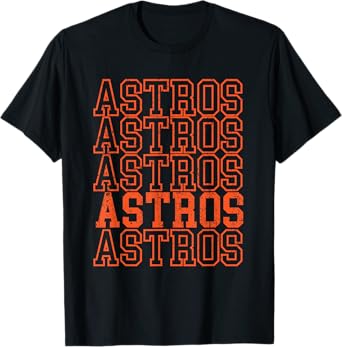 Vintage Astros Retro Style 70s-80s First Name T-Shirt