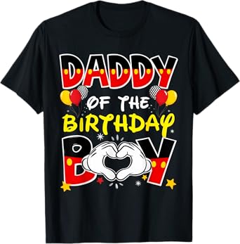 Dad And Mom Daddy Of The Birthday Boy Family Party Decor T-Shirt