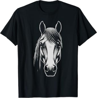 Funny Horse Lovers Tee | Animal Print for Girls Women & Kids T-Shirt
