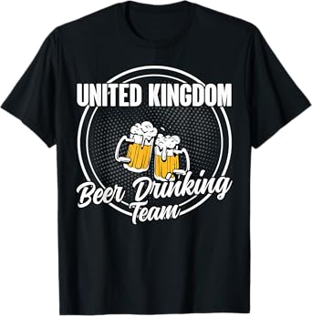 Funny United Kingdom Squad British Beer Drinking Team T-Shirt