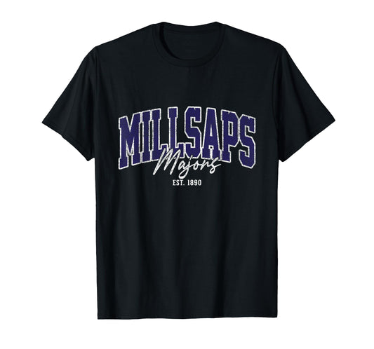 Millsaps Arch Athletic Vintage Sports Tee Men Women T-Shirt