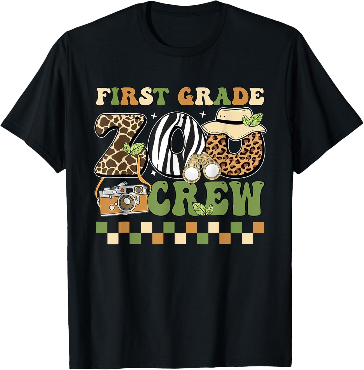 First Grade Zoo Crew Field Trip Back To School Kids Tee by TeeBrew
