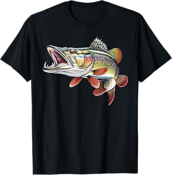 Northern Pike Fishing Graphic Cool Muskie Fisherman Gift T-Shirt