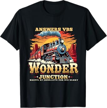 Answers VBS Wonder Junction Christian Train Theme Apparel T-Shirt