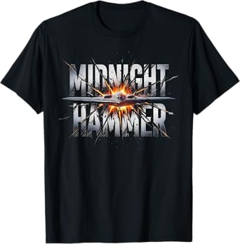 Retro Midnight Hammer B-2 Stealth Jet Operation USA Flag T-Shirt
