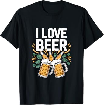 I Love Beer Enthusiast Brew Hops Mugs T-Shirt