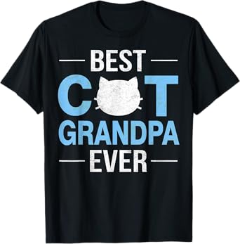 Best Cat Grandpa Ever Funny Kitty Lover Father Gift T-Shirt