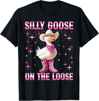 Funny Goose On The Loose Syndrome Goosebump Silly Women Girl T-Shirt