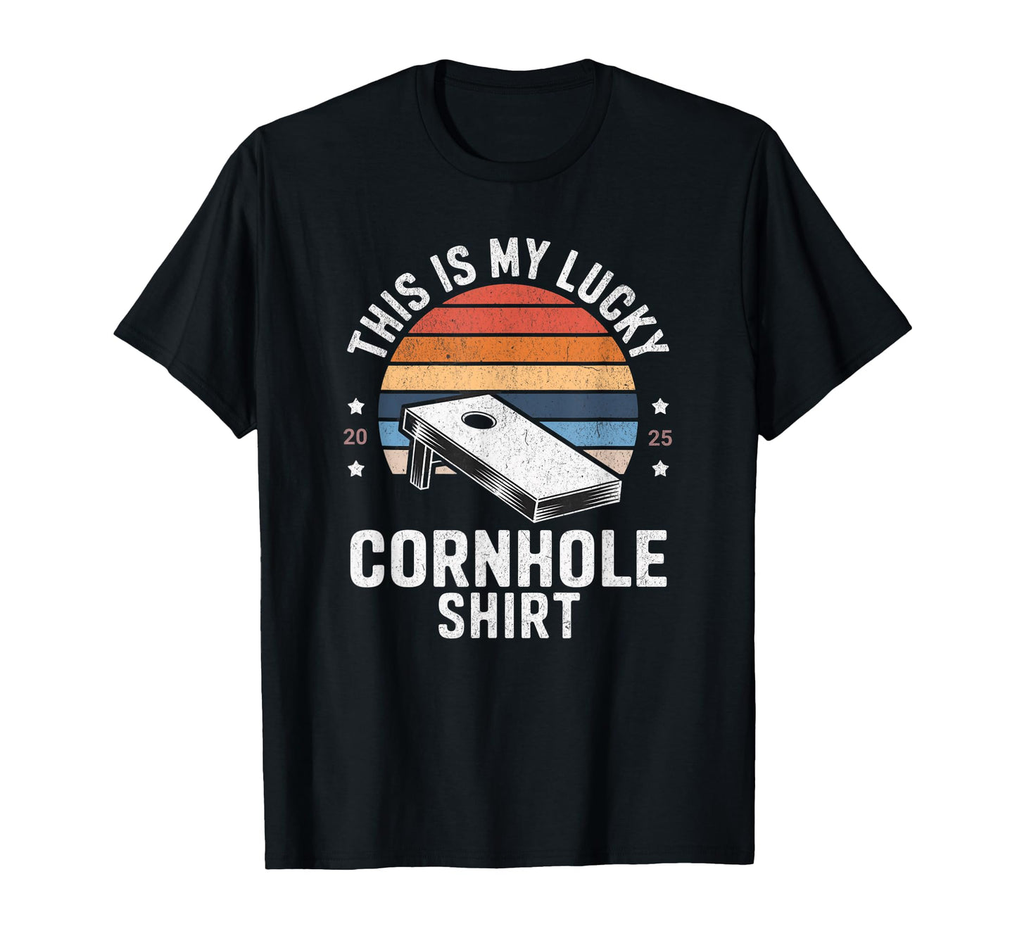 This Is My Lucky Cornhole Funny Graphic T-Shirt