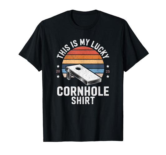 This Is My Lucky Cornhole Funny Graphic T-Shirt