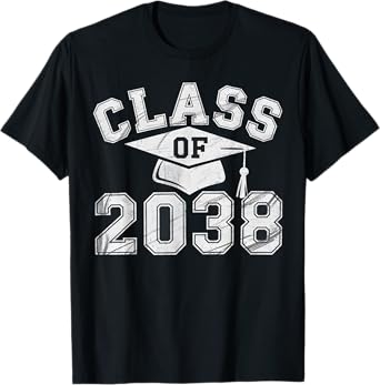 Class of 2038 Grow With Me Pre-k Graduation Kindergarten T-Shirt