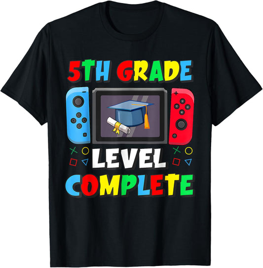 5th Grade Level Complete Last Day Of School Video Game Boys T-Shirt