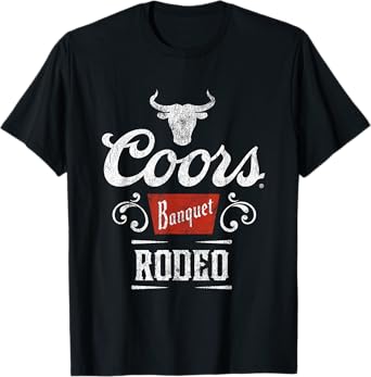 Coors Brewing Company Coors Banquet Unisex Adults T-Shirt, Black, Small, Short Sleeve, Classic Fit, Celebration, Party, Beer Fans