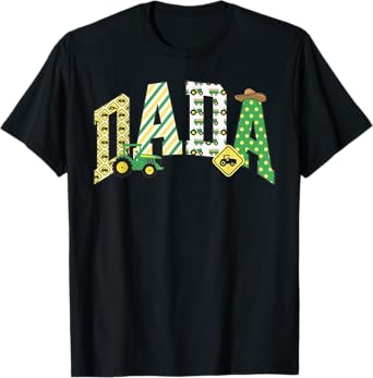 Dada of the Birthday Boy Tractors Farm Trucks Family Party T-Shirt