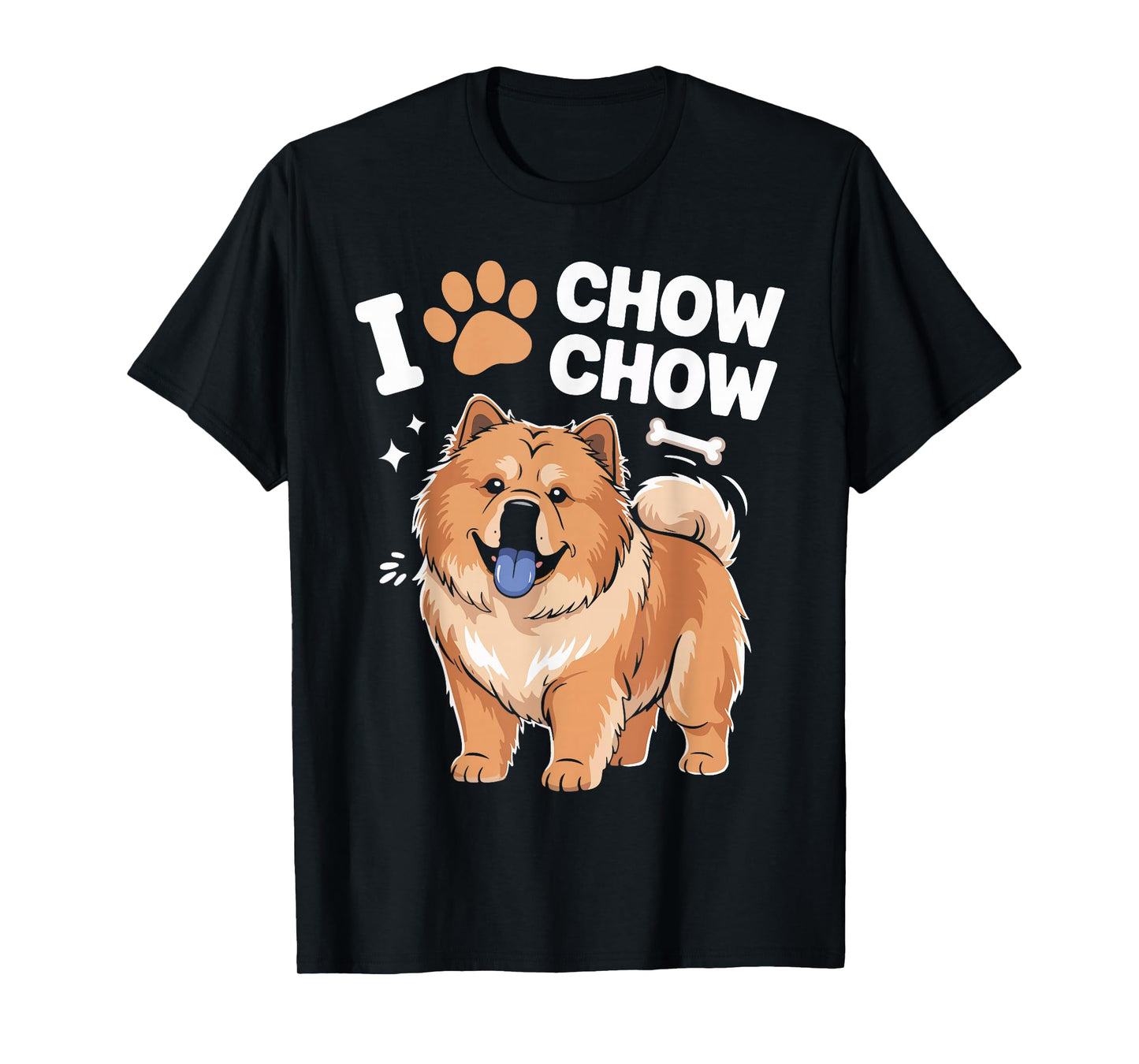 I Love Chow Chow Dog Lover Design T-Shirt