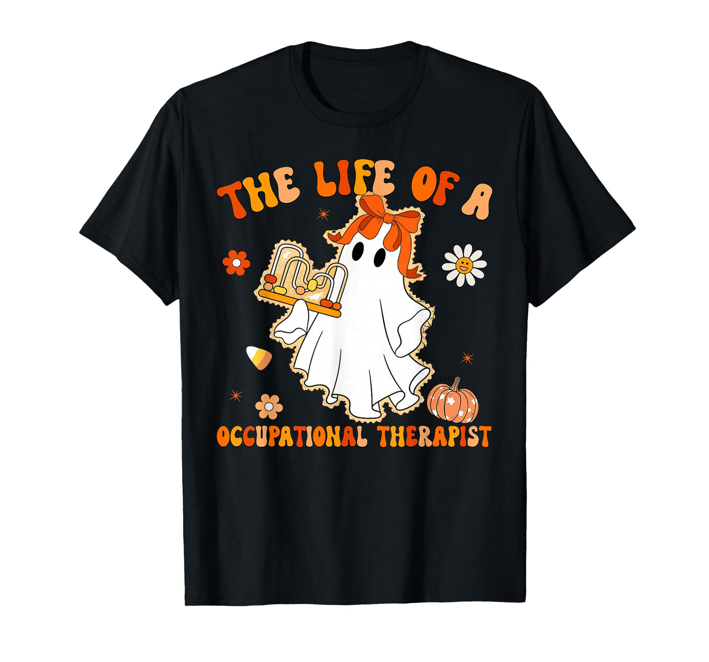 Groovy Life of A OT Occupational Therapist Ghost Halloween T-Shirt