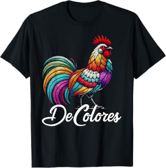 DeColores Cursillo Rainbow Rooster Catholic T-Shirt