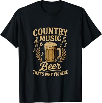 Country Music Beer - Vintage Grunge Dancing Fans T-Shirt