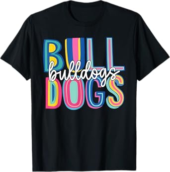 Bulldogs School Mascot Back to School Team Spirit T-Shirt