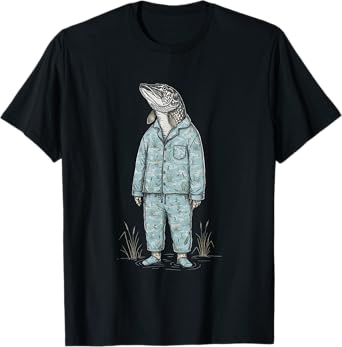 Funny Sleepy Northern Pike Fish Pajama Fishing T-Shirt