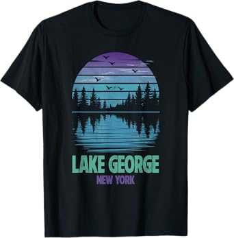 Lake George New York Outdoors Vintage T-Shirt