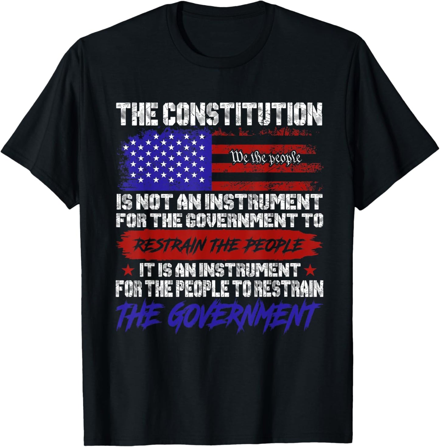Patriotic Constitution Quote USA Flag Tee T-Shirt