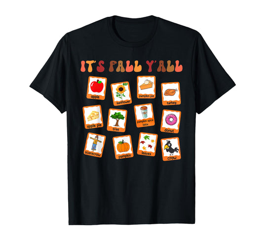 Retro It's Fall Y'all Special Education Teacher Fall Autumn T-Shirt for Men Women