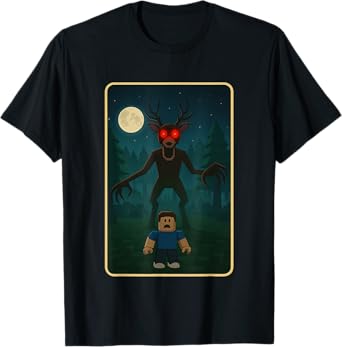 Scary Deer 99 Nights Halloween Gamer in The Forest Kids Meme T-Shirt