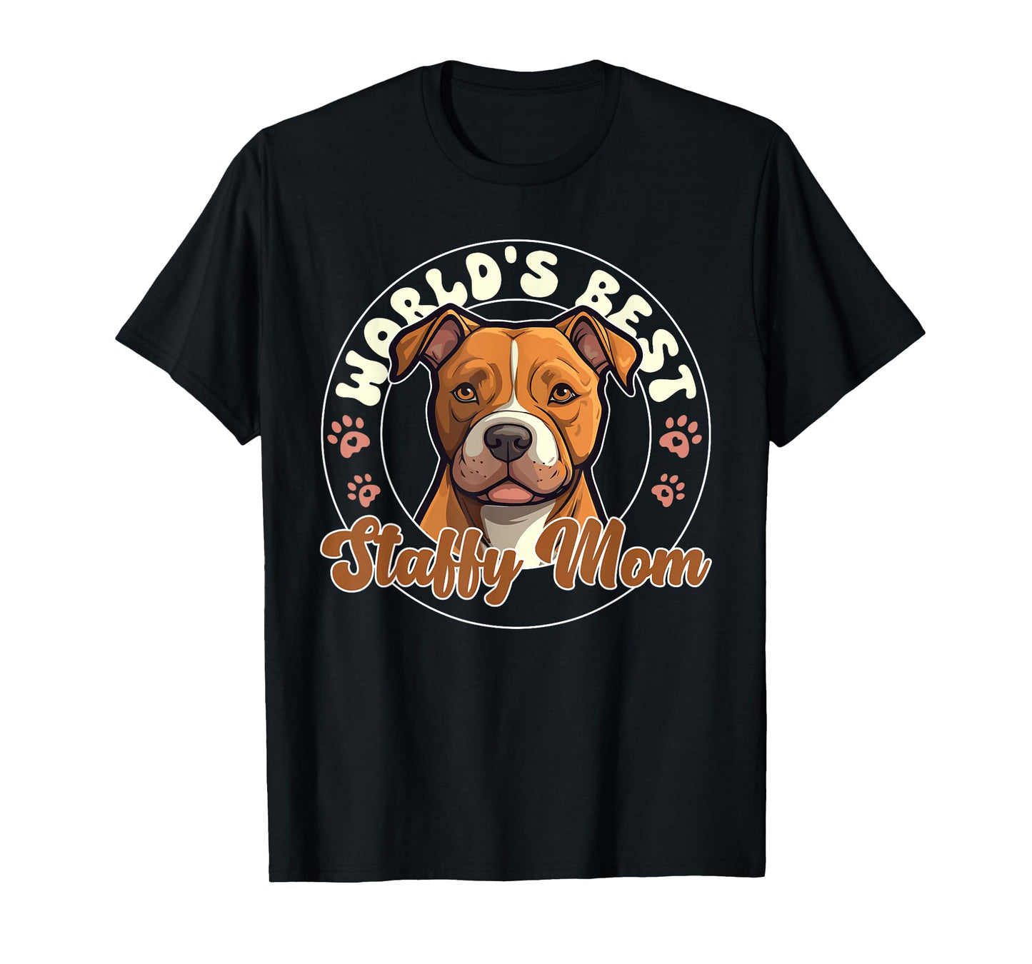American Staffordshire Terrier World's Best Staffy Mom T-Shirt