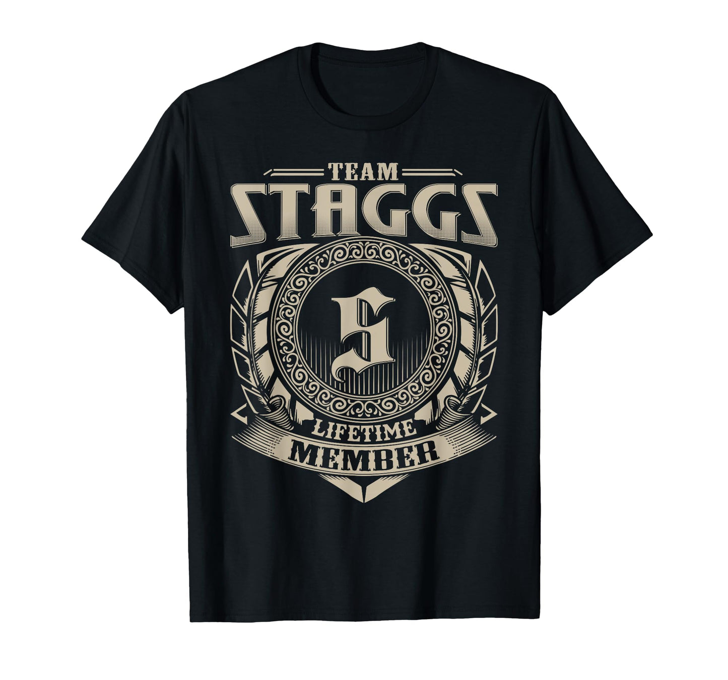 Team STAGGS Lifetime Member Funny STAGGS Family Name Vintage T-Shirt