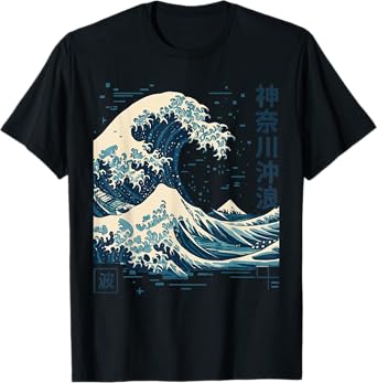 The Great Wave Off Kanagawa Japanese Art Sea Ocean Wave T-Shirt