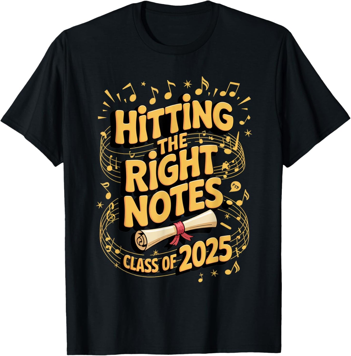 Graduation Senior Music Lover Success for Class of 2025 Crew T-Shirt