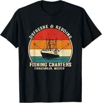 DUFRESNE and REDDING Fishing Charters - Vintage Boating T-Shirt