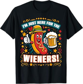 Funny I'm Just Here for Wieners Germany Festival Oktoberfest T-Shirt