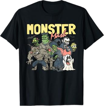 Monster Mash Happy Halloween Spooky Season Trick Or Treat T-Shirt