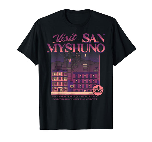The Sims Visit San Myshuno City Living Video Game T-Shirt