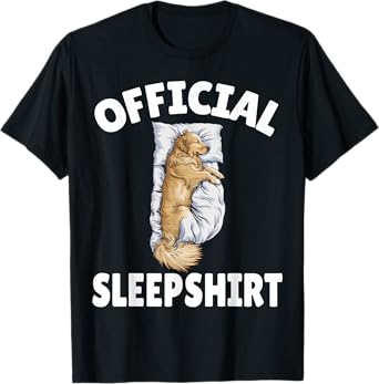 Golden Retriever Dog Official Sleepshirt Napping Pajamas T-Shirt