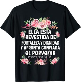 Camiseta cristiana en espanol Versiculo Spanish Christians T-Shirt
