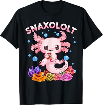 Kawaii Axolotl Snaxolotl Shirt Kid Toddler Teen Cute Axolotl T-Shirt