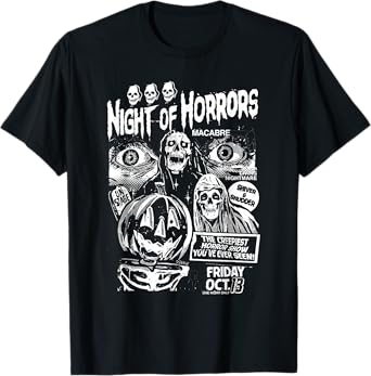 Vintage Punk Scary Night Of Horrors Ghosts Spooky Halloween T-Shirt