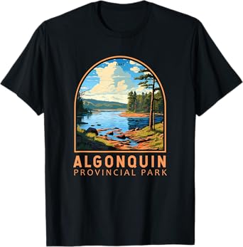 Algonquin Provincial Park Canada Vintage Emblem T-Shirt