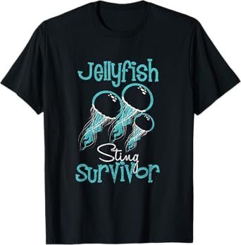 Jelly Fish Sting Survivor Distressed Fun Novelty T Shirt T-Shirt