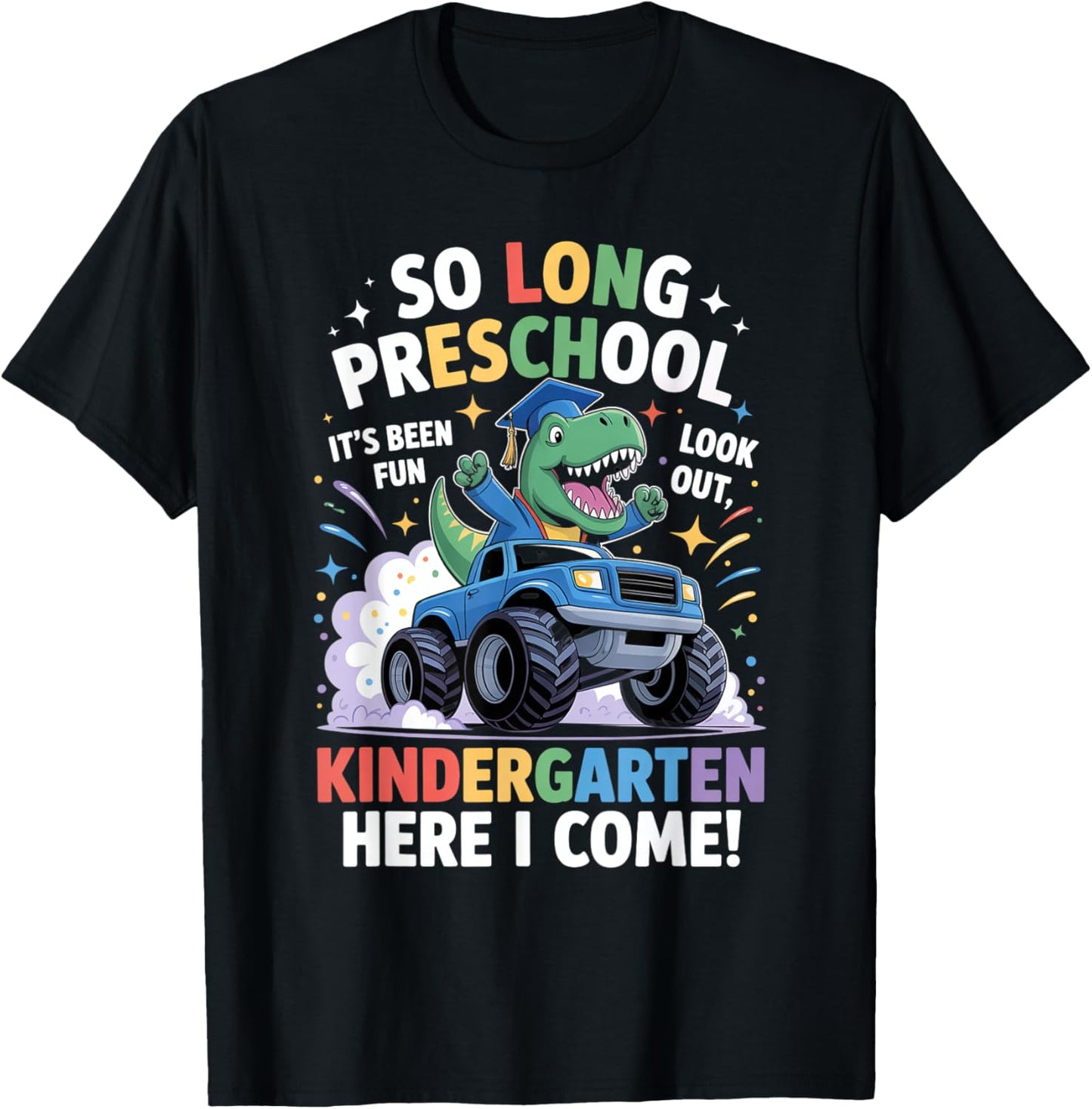 So Long Preschool Graduation Class 2025 Dinosaur Kids Boys T-Shirt