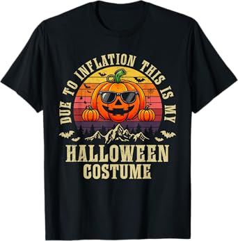 Pumpkin Bat Due To Inflation This Is My Halloween Costume T-Shirt