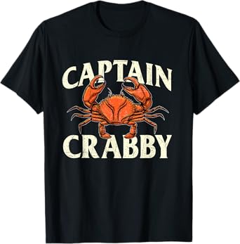 Captain Crabby - Crustacean Crabber Crabbing Seafood Lover T-Shirt