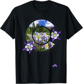 Colorado Columbine Flower - Rocky Mountain Wildflower T-Shirt