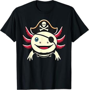 Funny Axolotl Pirate Cute Halloween Costume Tee Adults Youth T-Shirt