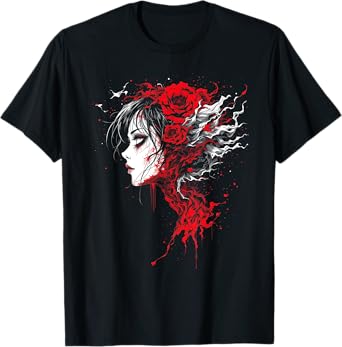 Horror Anime Manga Tee I Gothic Outfit I Japanese Chibi Girl T-Shirt