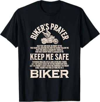 Biker's Prayer Vintage Motorcycle Biker Motorcycling Lovers T-Shirt