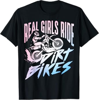 Cool Dirt Bike Art For Women Girls Motocross Racing Dirtbike T-Shirt